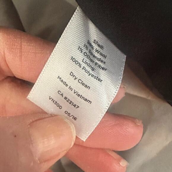 TALBOTS Wool PANTS 14 Petite 14P Plaid Gray Straight Career Work Italy Office - Picture 8 of 8